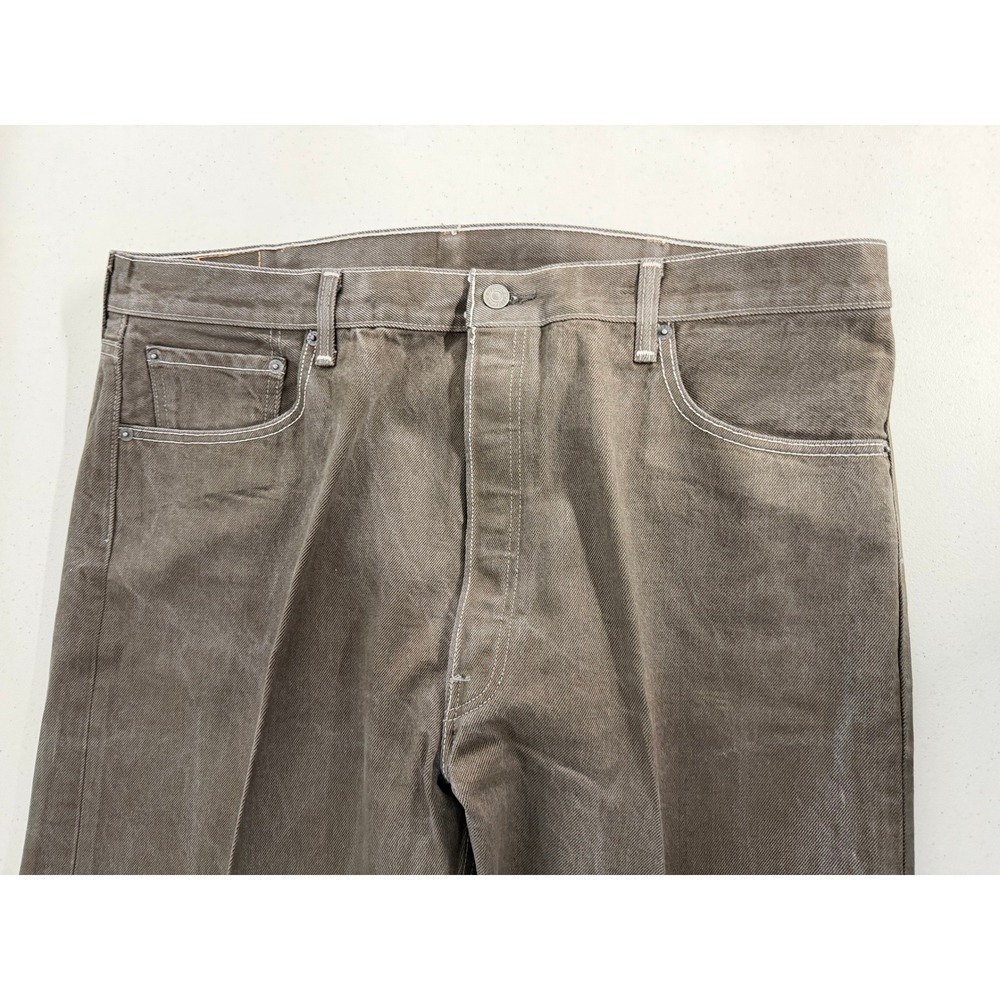 Levi's 501 Original Fit Jeans - Brown Denim - Size 42x32 - Picture 3 of 16